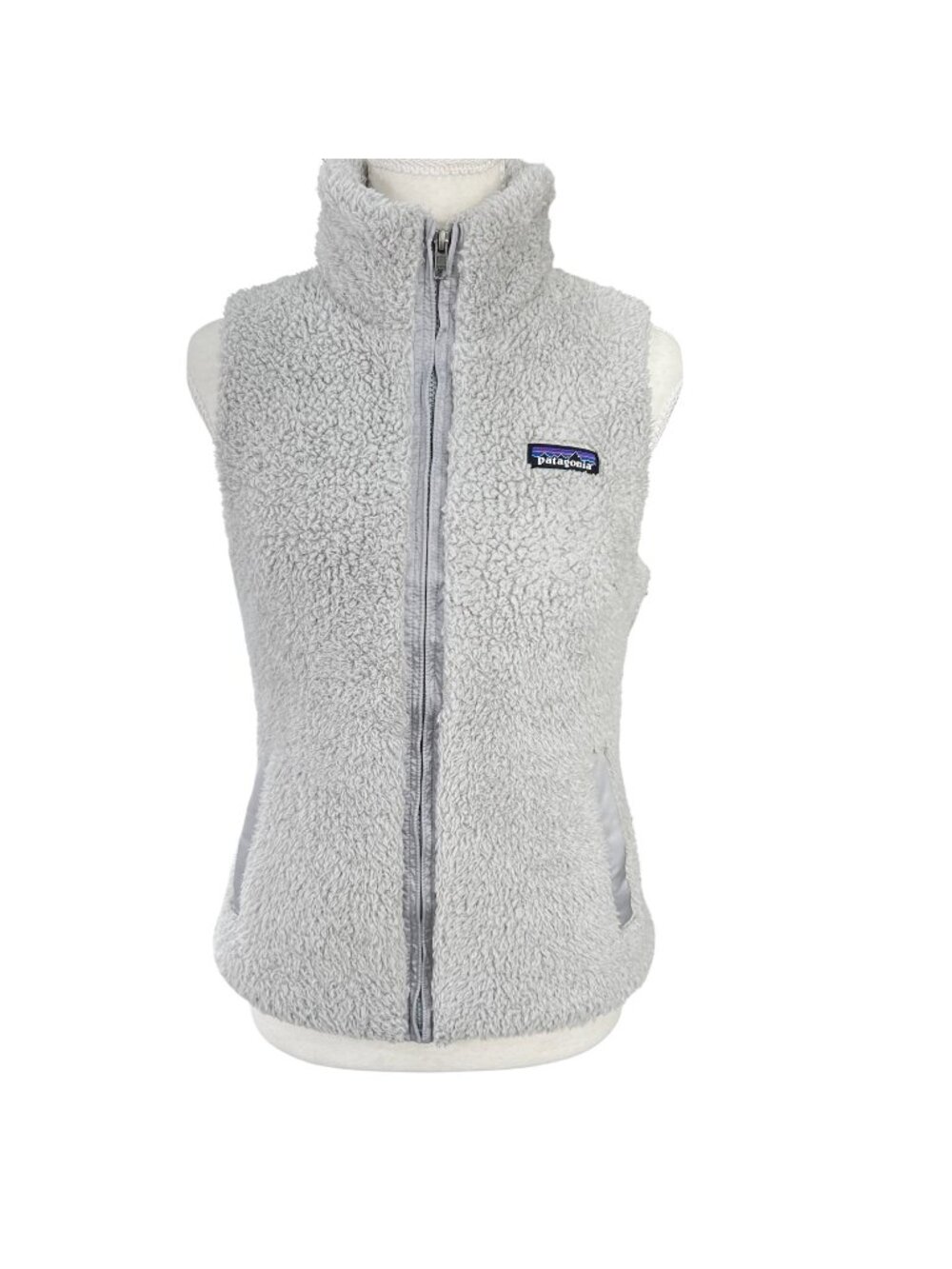 Patagonia Women's Los Gatos Fleece Vest Soft Fuzzy Fleece Gray Size XS
